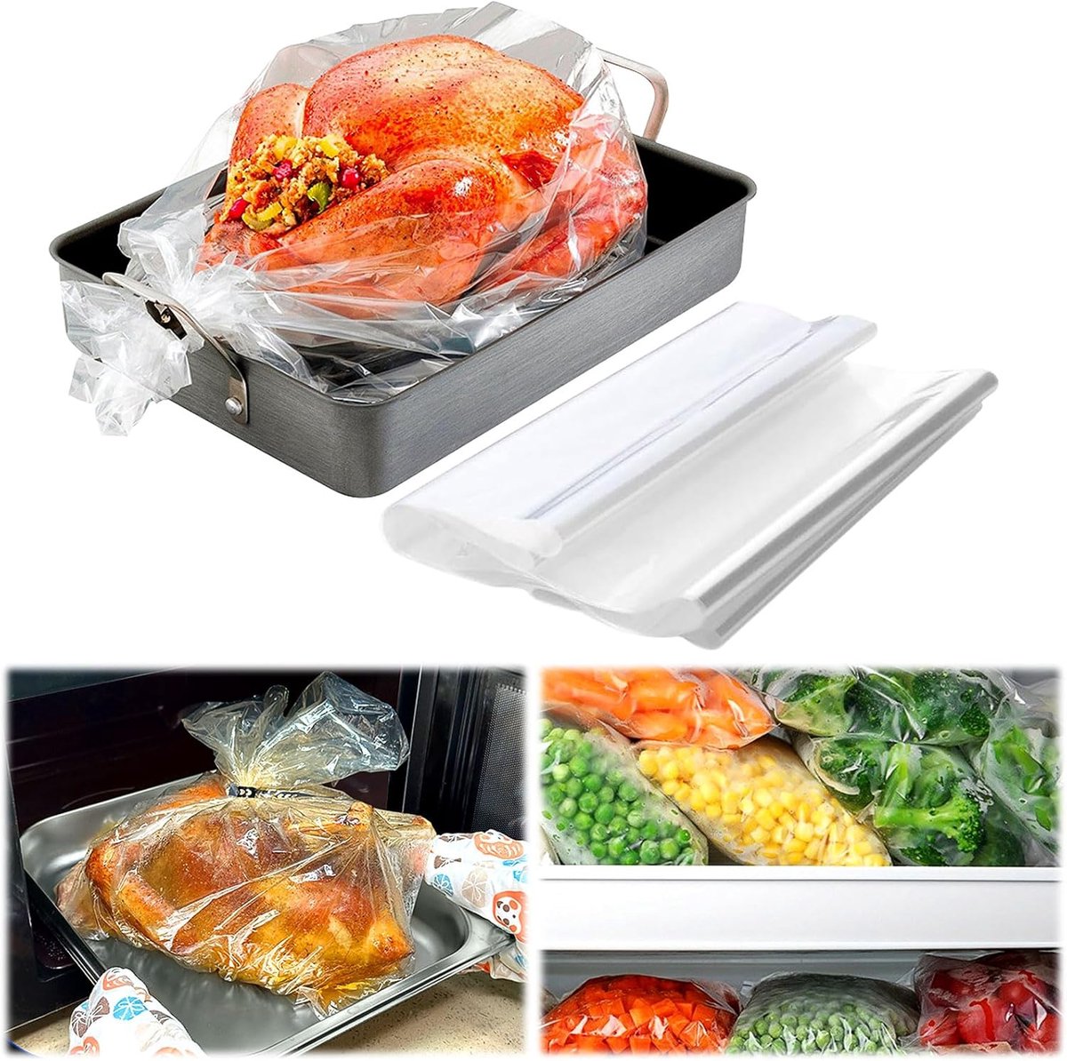 Oven Roost Zakken - Bakfolie Pakket - Gevogelte Bereiden - Extra Groot Formaat - 33 x 53cm