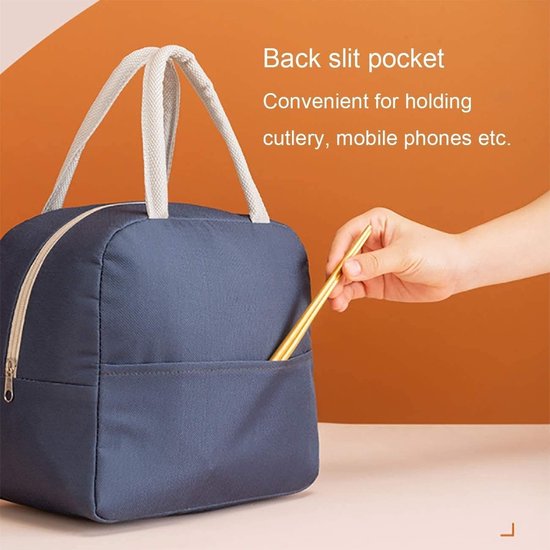 Lunchtas Isolatie Handtas - Voedsel Picknick Zak - Maaltijden Meenemen - Grote Capaciteit - 35.5x22.5x15cm - Koffie — afbeelding 4