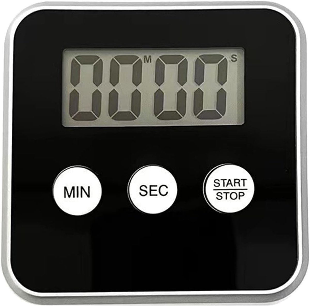 Digitale Kookwekker - Magnetisch Alarm - Tijd Beheer - Helder LCD Display - 8.2 x 2 cm - Zwart