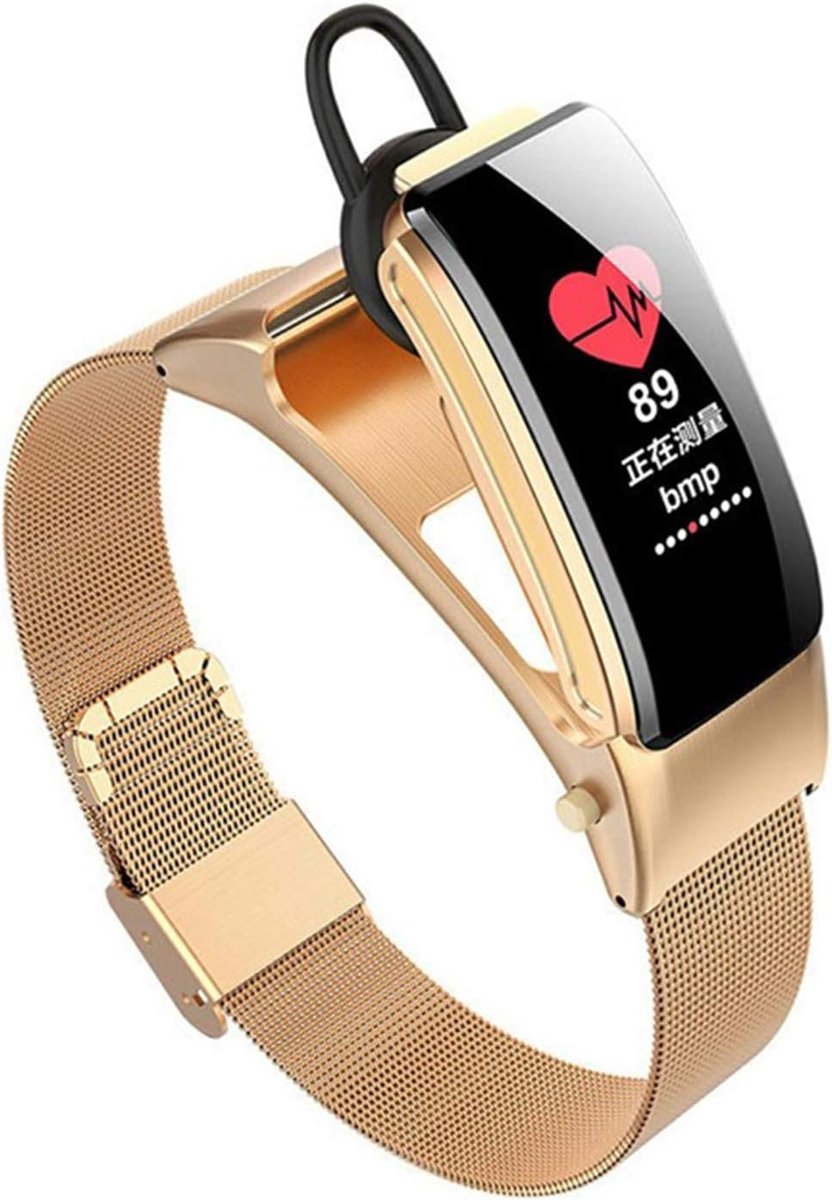 Slim Armband Horloge - Fitness Tracker - Activiteiten Meten - Bluetooth Headset Functie - 0.96 Inch Scherm