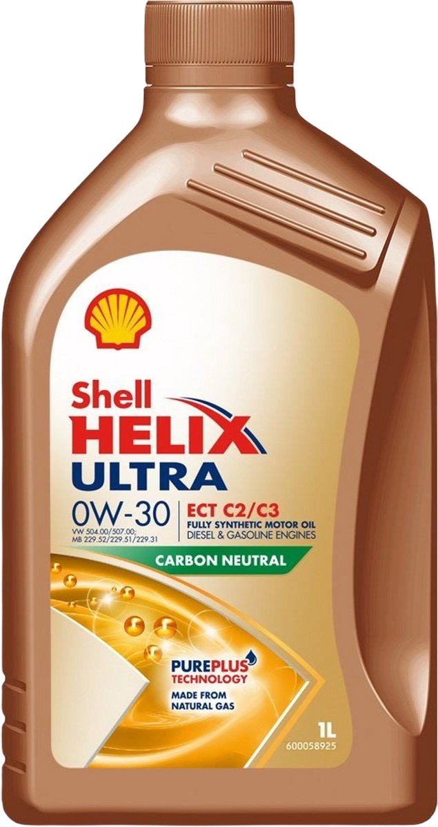 Shell helix ultra ect c2/c3 0w30 motorolie 1 liter