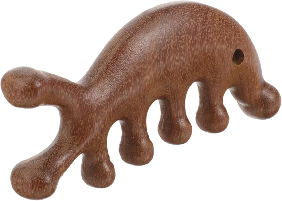 Haar Ontklitter Kam - Massage Kam - Hoofdhuid Verzorging - Natuurlijk Hout - 11.5 cm - Bruin
