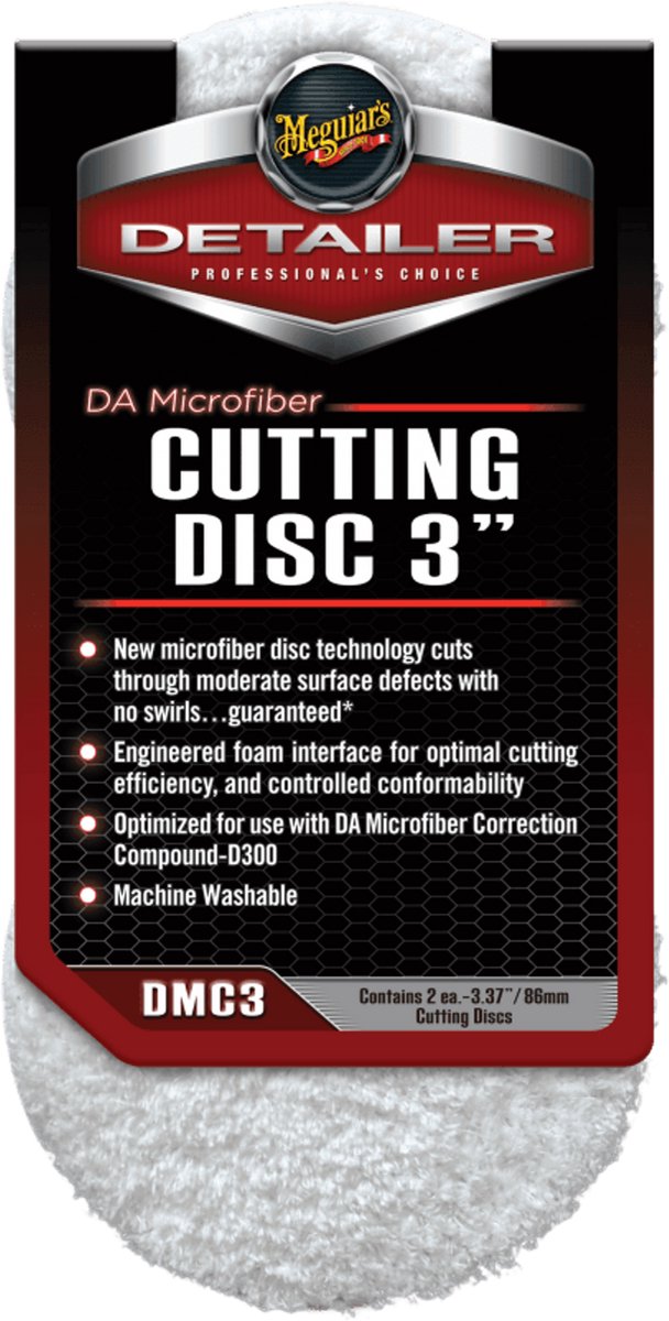 Meguiar's Professional DA Microfiber Cutting Disc Pad - 3 inch - 2pack