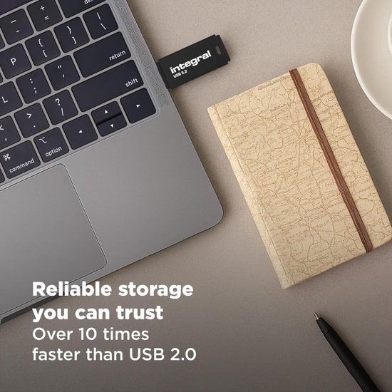 USB-C Flash Drive - Snelle Opslag - Bestanden Overzetten - Plug and Play - 128GB Capaciteit - Zwart van Merkloos — afbeelding 3