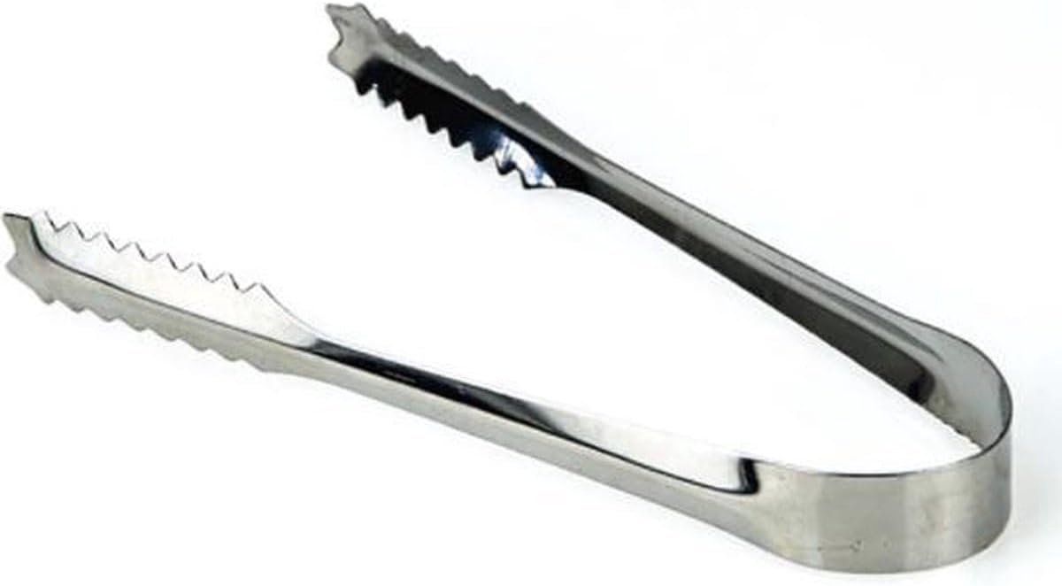 Tangen set - Keuken tools - Buffet en BBQ - Roestvrij staal - 15.5 cm lengte - Zilverkleurig