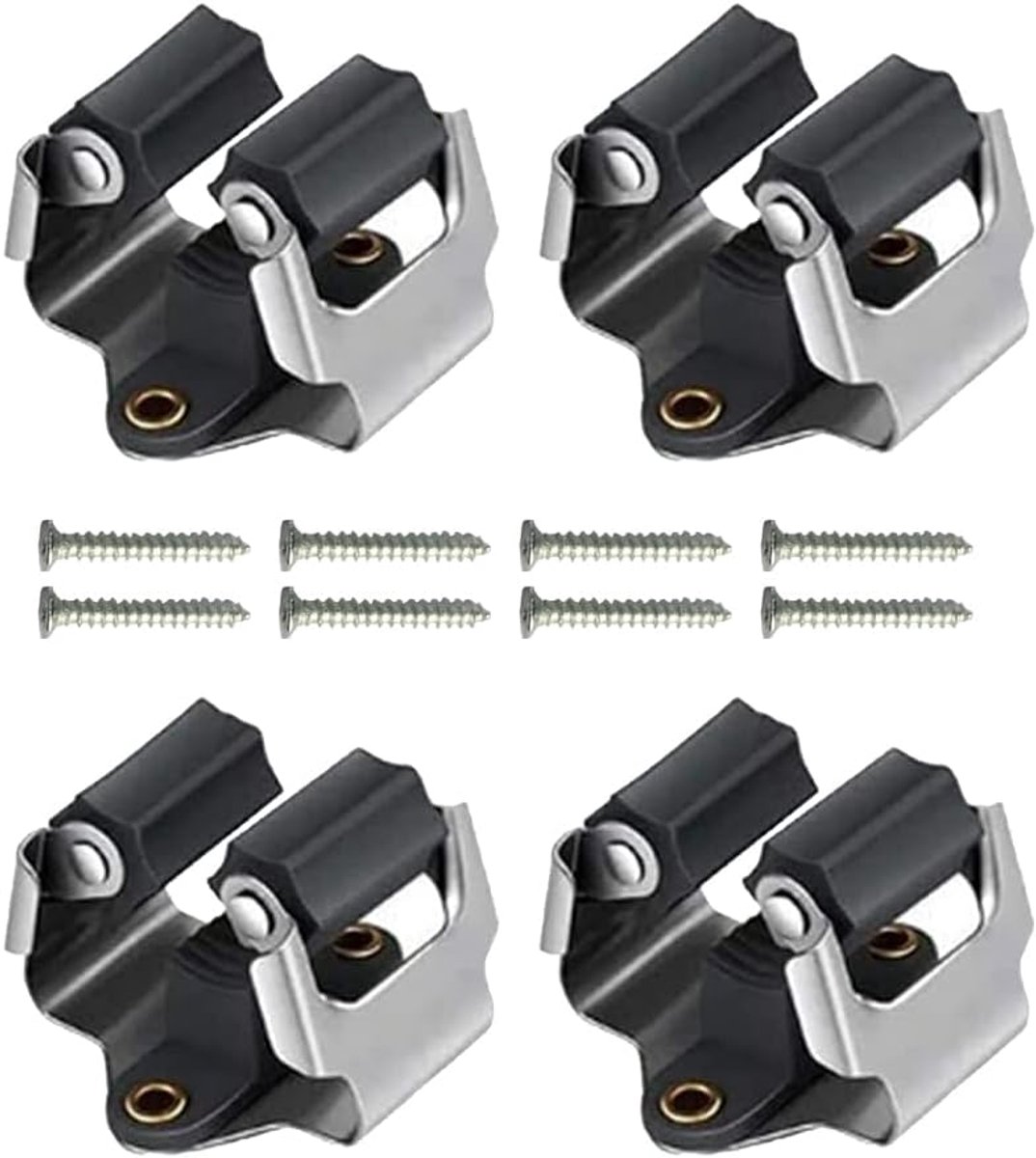 Mop Wandclips - Bezemhouders - Opbergen Gereedschap - Waterdicht - Compact - Zwart