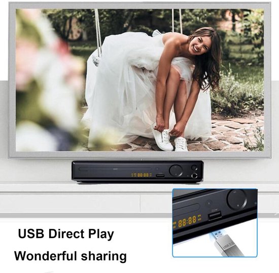Blu-ray Speler - DVD HD Speler - Home Cinema - Uitschakelgeheugen - Zwart — afbeelding 4