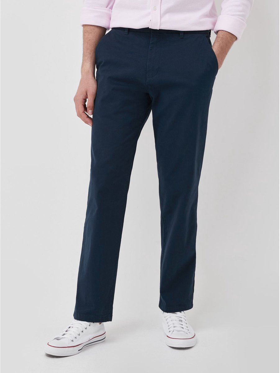 Next - Heren - Stretchchino met ruimvallende pasvorm - Blauw