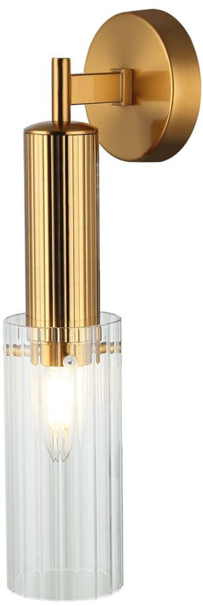 Kosilum - Poggio - Wandlamp - Goud/Messing - Metaal en glas