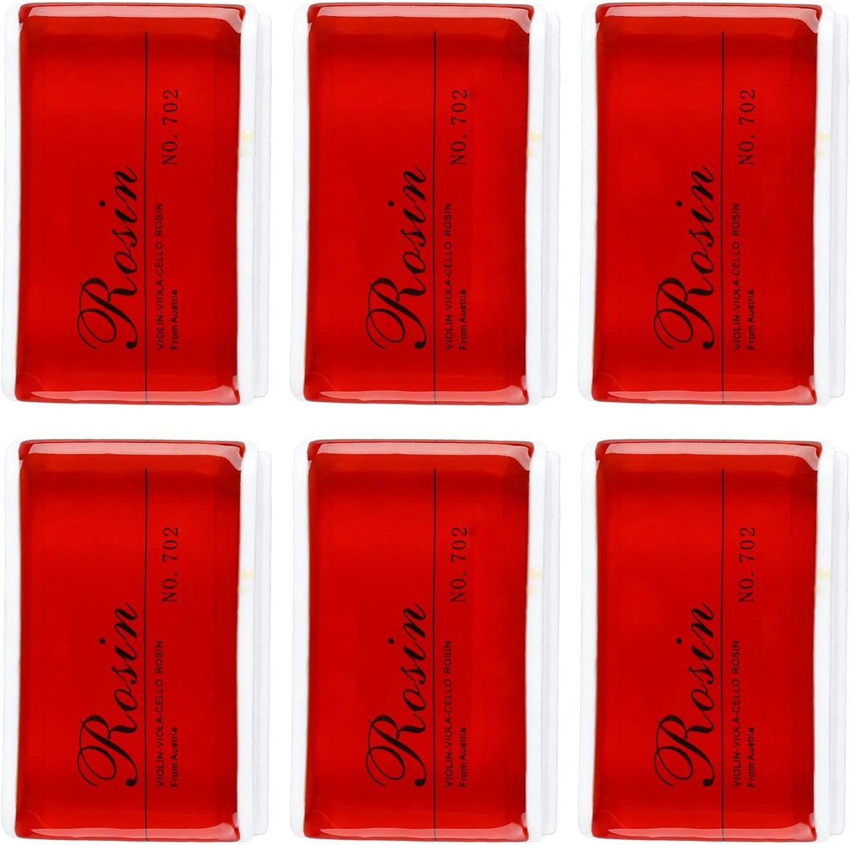 Strijkstok Hars - Cello Hars - Muziek Maken - Laag Stof - 6 Stuks - Rood