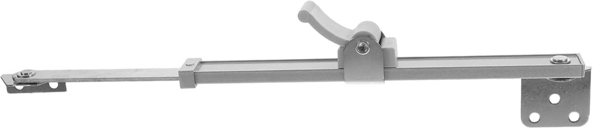 Telescopische Steunstaaf - Raamuitzetter Windvanger - Extra Veiligheid Ramen - Duurzame Aluminium Legering - Verstelbaar 24cm - Zilver