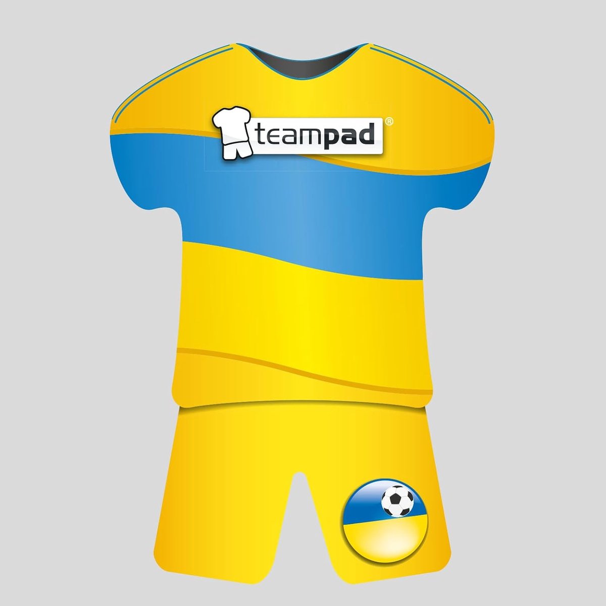 Antislip Onderlegger - Telefoonhouder Auto - Voetbal Fan - Shirt Design - 19 x 11 cm - Oekraïne