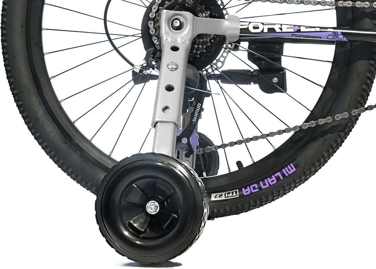 Fiets Trainingswielen - Hulpwielen Kinderfiets - Veilig Leren Fietsen - Verstelbaar Universeel - 16-24 Inch - Zwart