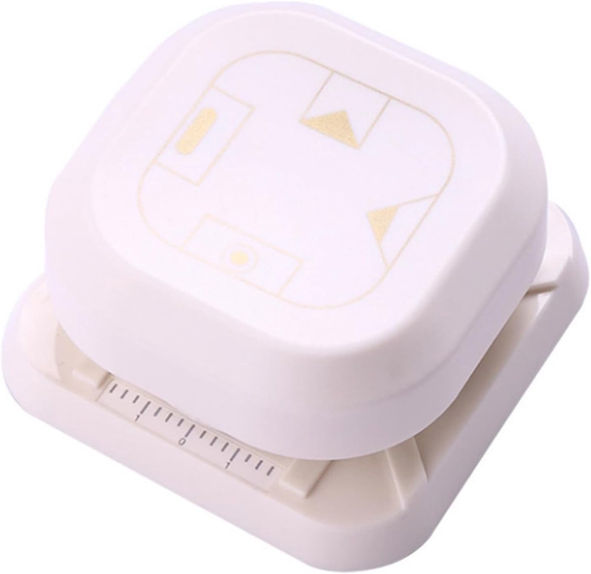 Papieren Pons - Hoeksnijder Kaarten - Knutselen Maken - 4-in-1 Functies - 10.4 cm - Wit