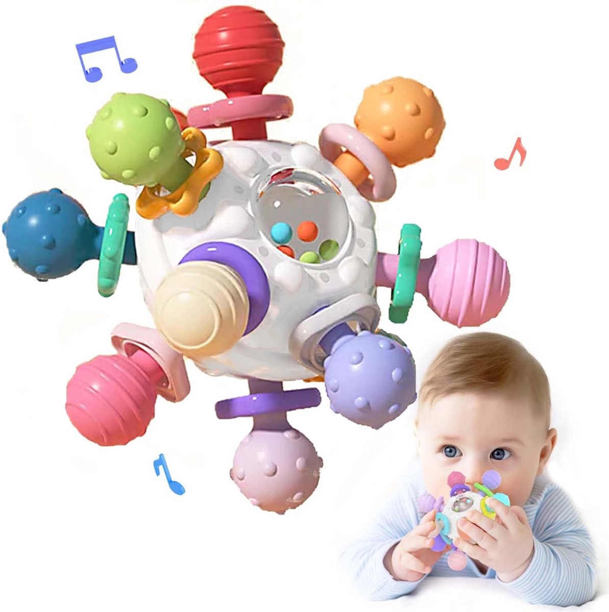 SVN® Baby Speelgoed 0 jaar - Baby Speelgoed - Veelkleurig - 11cm x 11cm x 8cm