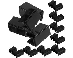 Eetstokjes Helpers - Trainers Beginners - Makkelijk Eten - Herbruikbaar Ontwerp - 2.9 x 2 x 0.7 cm - zwart