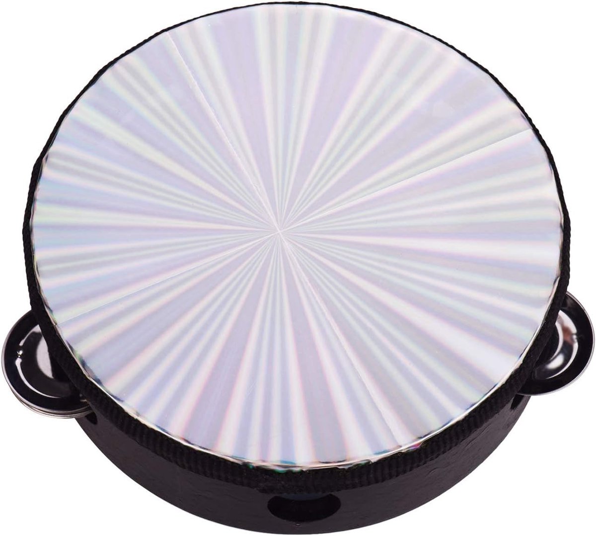 Tamboerijn Trommel - Handtrommel Percussie - Muziek Maken - Houten Frame - 6 Inch - Zwart