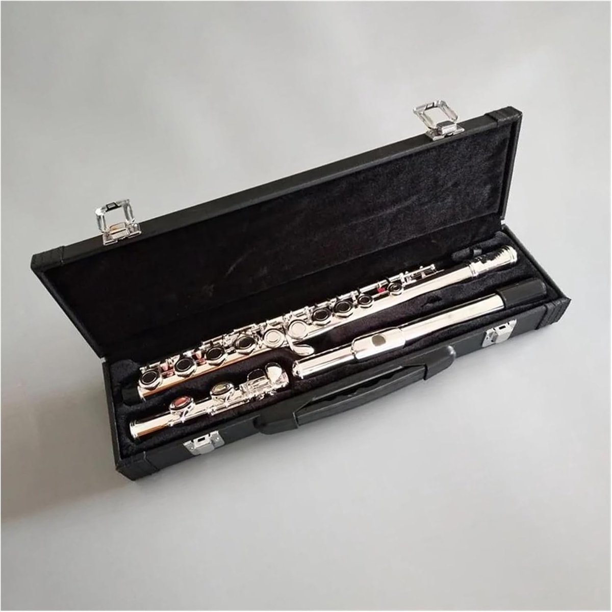 Dwarsfluit - Fluitinstrument Fluit - Muziek Leren - Verzilverd Mechanisme - 16 Gaten