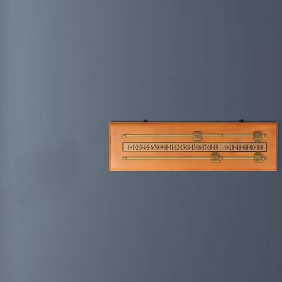 Scorebord - Biljart teller - Spel bijhouden - Wandmontage ontwerp - 445 x 13 cm - Bruin — afbeelding 4