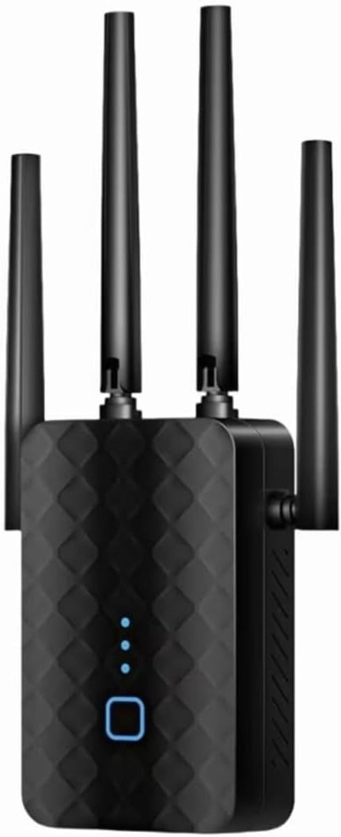 Wifi Versterker - Draadloze Extender - Internet Uitbreiden - 1200Mbps Dual Band - EU Stekker - Zwart