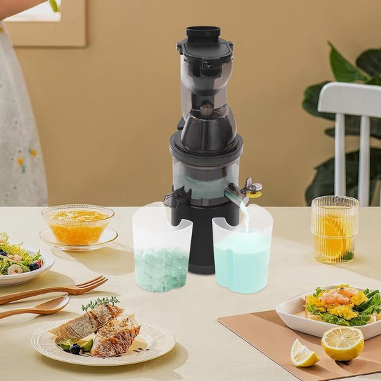 Elektrische Sapcentrifuge - Gezond Sap Maken - Groente Fruit - Hoge Sapopbrengst - 21x14x40cm - Zwart — afbeelding 4