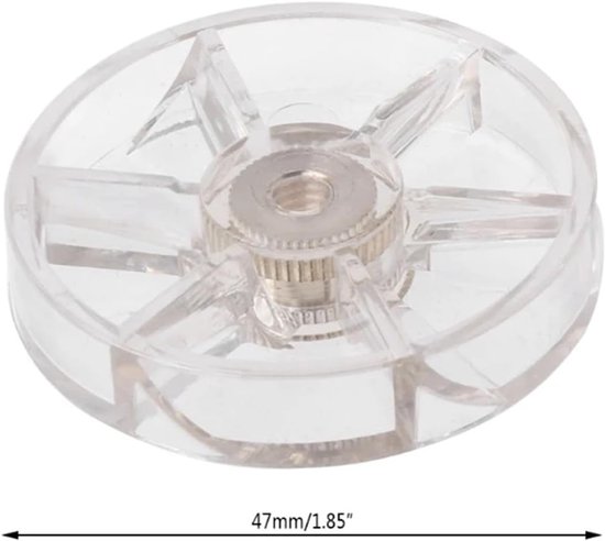Mixer Onderdeel - Reserveonderdeel Basis - Apparaat Reparatie - Duurzaam Materiaal - 47 cm Diameter - Transparant Goud van Merkloos — afbeelding 3