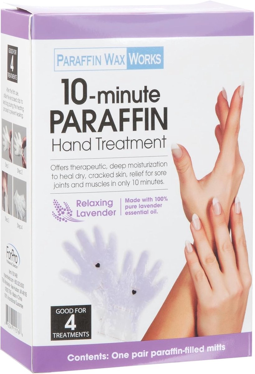 Handbehandeling Paraffine - Verzorgende Handschoenen - Intensieve Huidverzorging - Met Jojoba Olie - 209 gram - Lavendel
