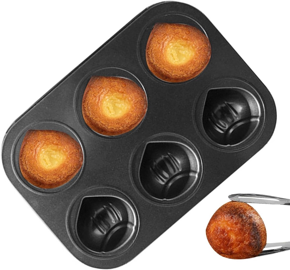 Bakvorm - Muffinbakplaat - Taartjes Bakken - Antiaanbaklaag - 26.5x18.5x3cm