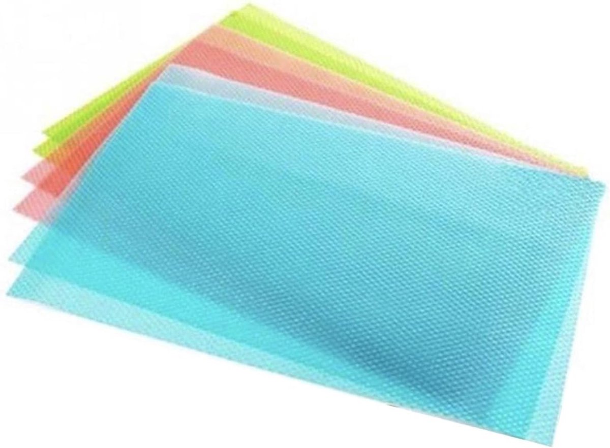 Koelkast Matjes - Antislip Onderleggers - Keuken Organiseren - Waterbestendig Antibacterieel - 45x45cm Set - Wit