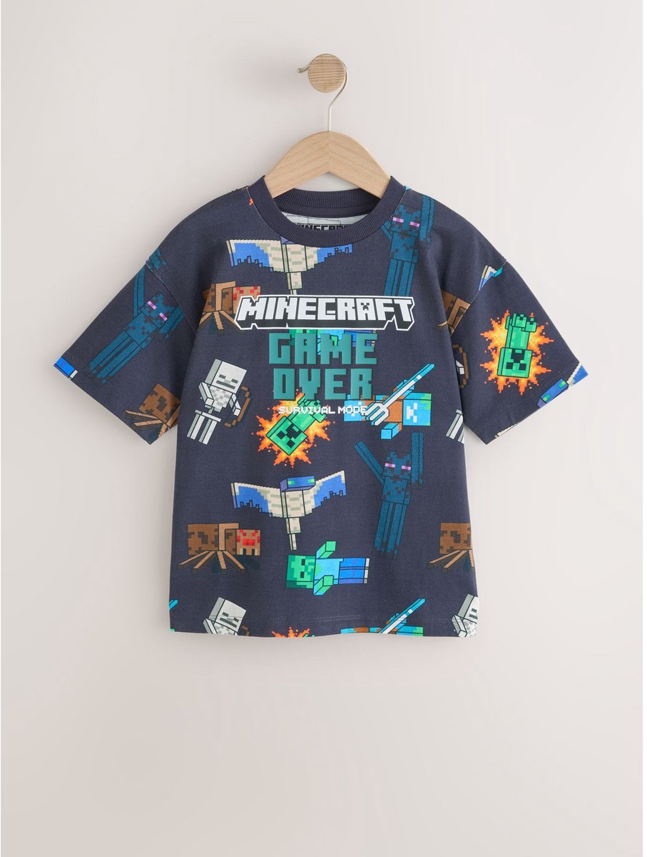 Next - Jongens - Minecraft T-shirt - Zwart