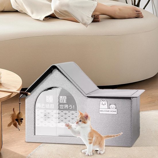 Koelhuis voor katten - Opvouwbare koelbox - Huisdier koel houden - Waterdicht schuin dak — afbeelding 2
