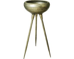 Bloempot Op Poten - Plantenbak - Binnen Decoratie - Industrieel Design - 98.5 cm Hoog - Grijs
