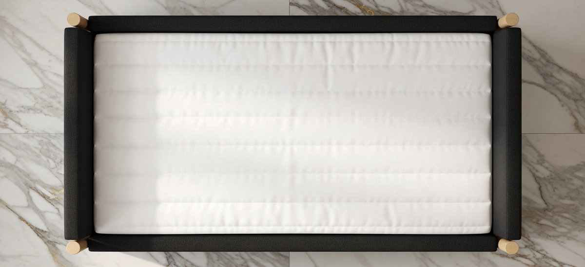House&Garde Modern Zwart Stof Bedframe met Hoofdeinde – 90x200 cm – Stabiel & Duurzaam Eenpersoonsbed Frame voor Slaapkamer – Inclusief Multiplex Lattenbodem - House&Garden