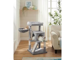 Bobbel Home - krabpaal met groot platform - lichtgrijs