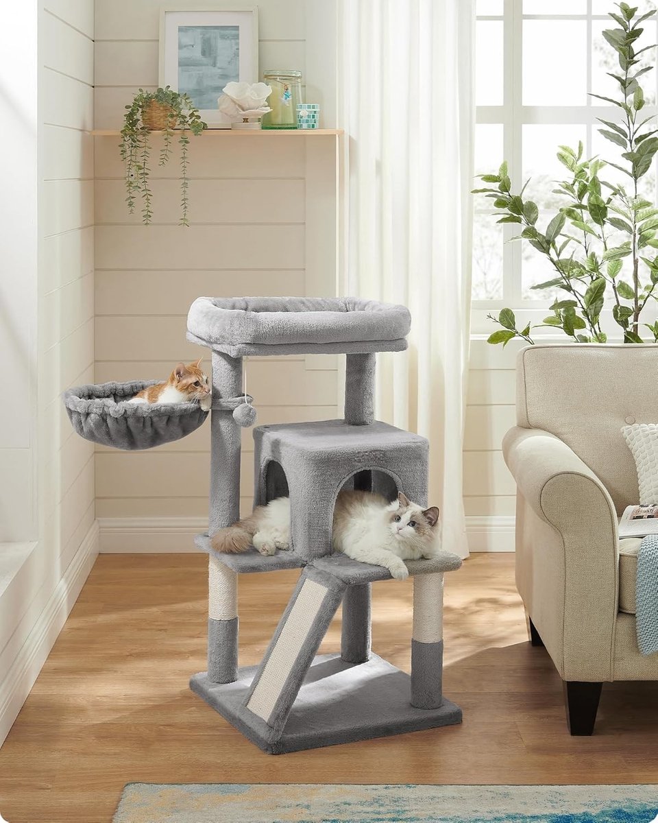 Bobbel Home - krabpaal met groot platform - lichtgrijs