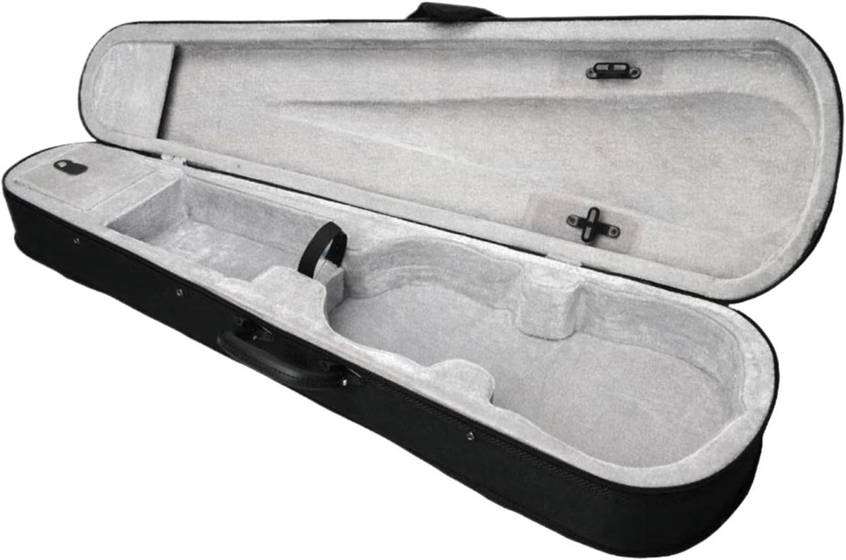 Viool Koffer - Harde Koffer - Muziek Transport - Driehoekige Vorm - 4/4 Formaat - Zilver