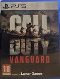 Call of Duty Vanguard PS5 gamehoes met soldaten in gevecht, vliegtuigen en 'Call of Duty Vanguard' tekst.
