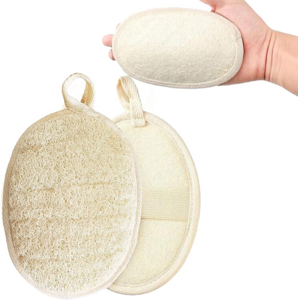 Natuurlijke Luffa Spons - Douche Spons - Huid Peeling - Biologisch Afbreekbaar - 2 Stuks
