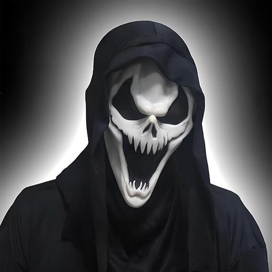Allecto - Halloween Ghostface Mask - Scream Mask - Geschikt voor Kinderen en Volwassenen - Spookachtig Design - Griezelig Gezichtsmasker - Perfect ...