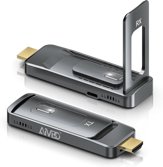 Draadloze HDMI Zender & Ontvanger – 50m Bereik, 2.4/5 GHz, Plug & Play, Voor Laptop, Pc, Smartphone Naar HDTV/projector