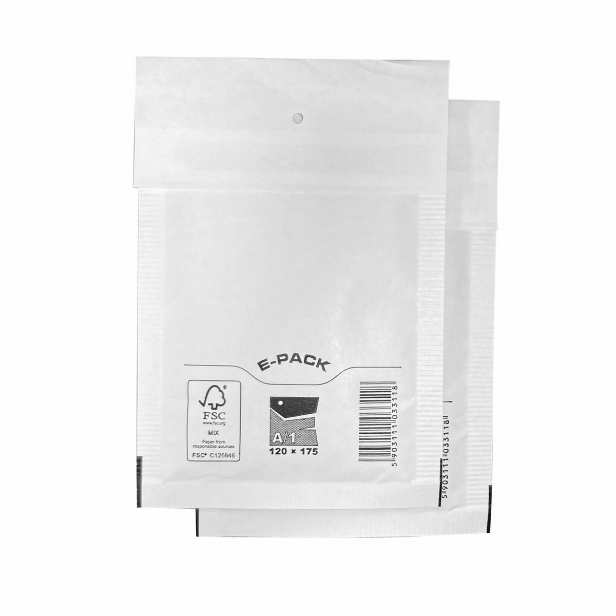 Heykapak - Verpakkingspapier - B12 Formaat - 50 Stuks - Wit