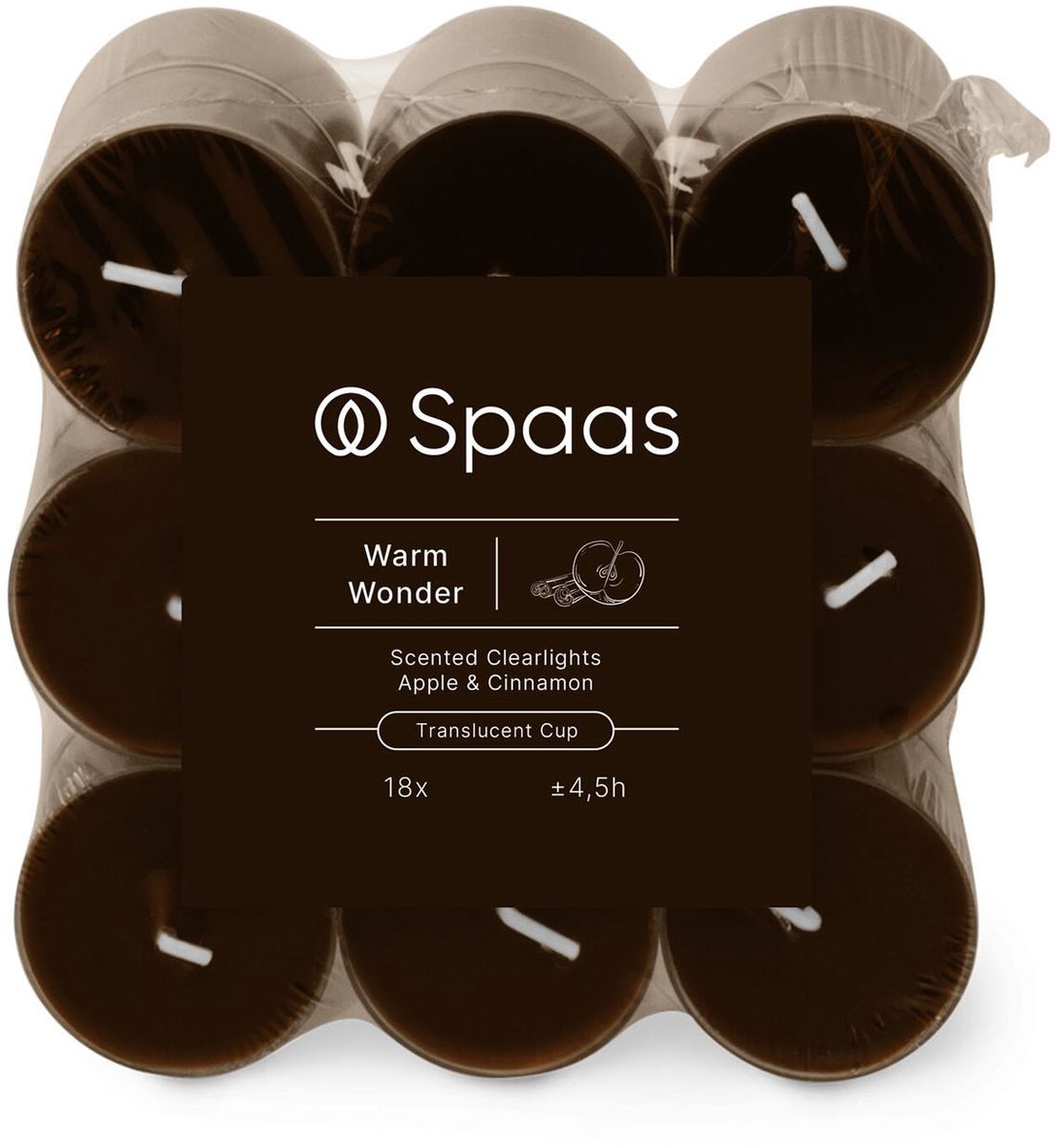 SPAAS Geurende Clearlights - Warm Wonder - Blokverpakking x18 - 4,5 uur onbekend