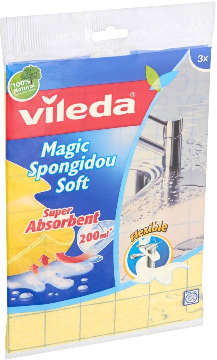Vileda Spongidou Magic Sponsdoek - 3 stuks