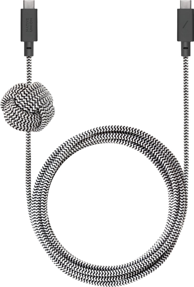 Native Union Anchor-Kabel (Usb-C - Usb-C) 3 M, Zebra