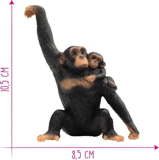 Une femelle chimpanzé avec un bébé sur des palétuviers. République du