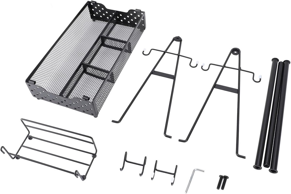Buiten Kruidenhouder - BBQ Kruidenrek - Buiten Koken - Robuust Koolstofstaal - 38x17x39 cm