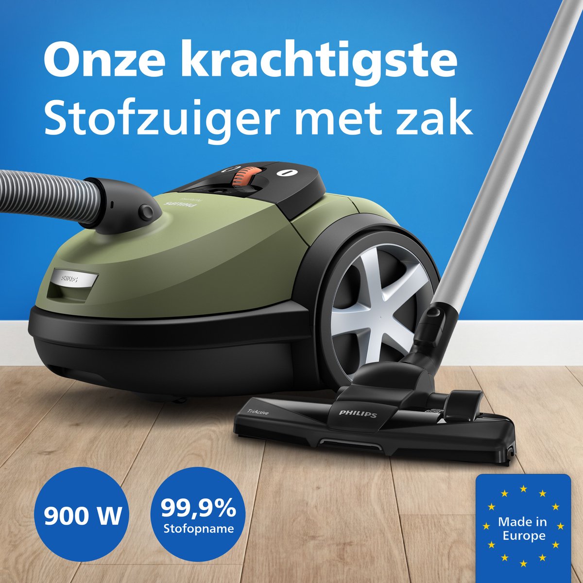 Philips 8000-serie Performer XD8121/10 - Stofzuiger met zak - Groen — afbeelding 3