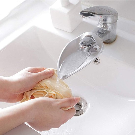 3 stuks-Handwashulp - verlengstuk - kraanverlenger - waterkanaalverlenger - geschikt voor badkamers en toiletten - handig voor kinderen om hun handen te wassen - beige - roze - grijs - 14,5*10 cm — afbeelding 5
