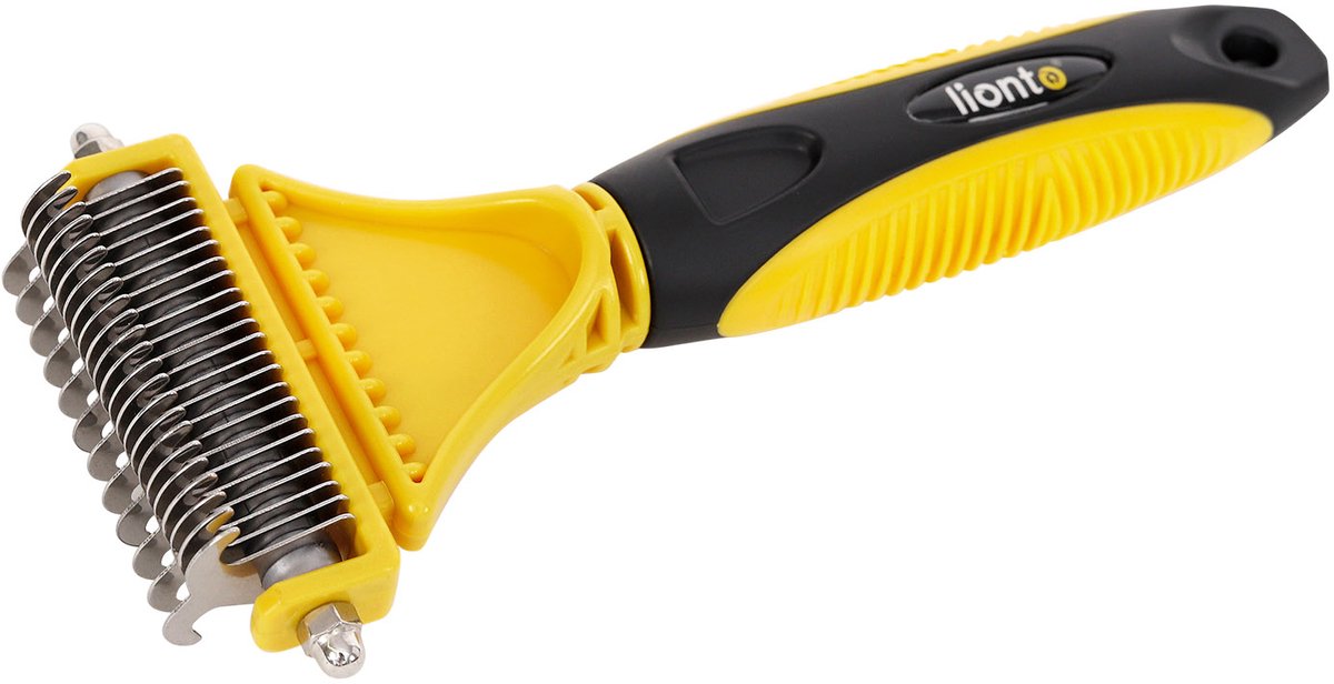 lionto Kattenborstel ontklitter, dubbelzijdig met 12 & 23 messen