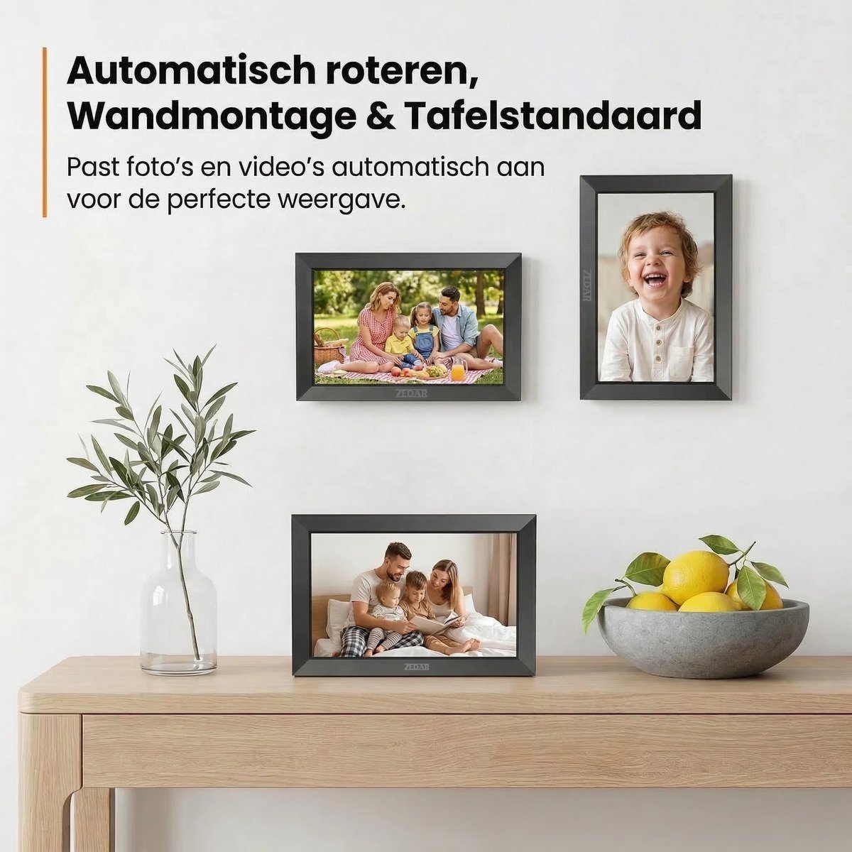 Digitale fotolijst met WiFi en Frameo App - Fotokader - 7 - afbeelding 2